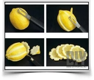 Как красиво нарезать лимон