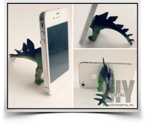 Как сделать подставку динозавр для сотового телефона