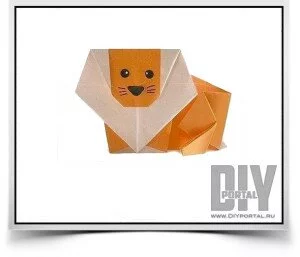 Оригами: фигурка льва из бумаги своими руками