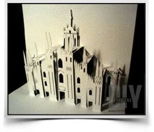 Объемная бумажная модель Миланского собора
