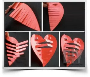 как сделать объемное 3d сердце из бумаги